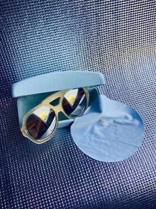 Karen Walker Huge Aviator Sunglasses Visible Collection 2014 - gold w/ case main image 6